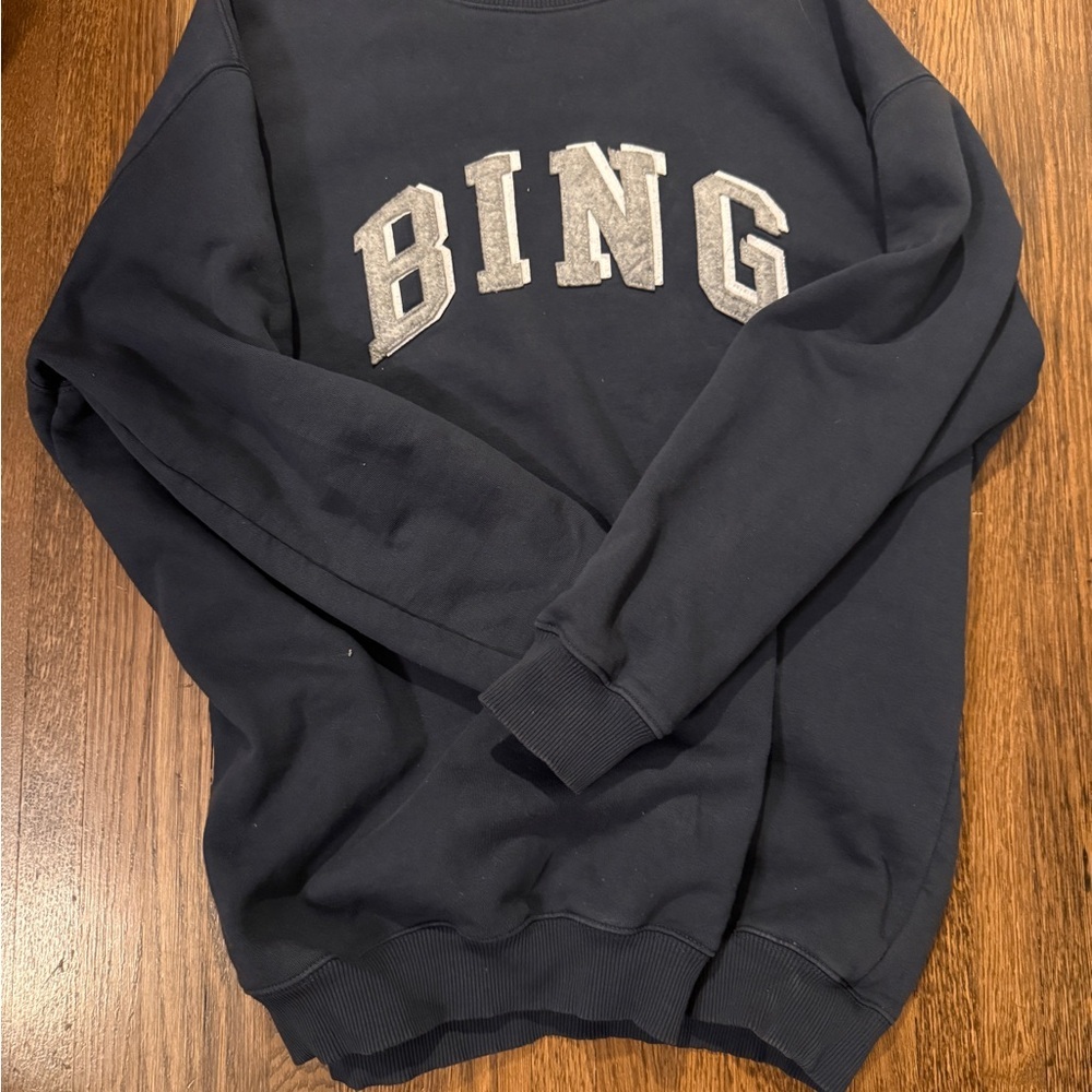 Anine Bing Navy Blue Crewneck- size small - Picture 5 of 5